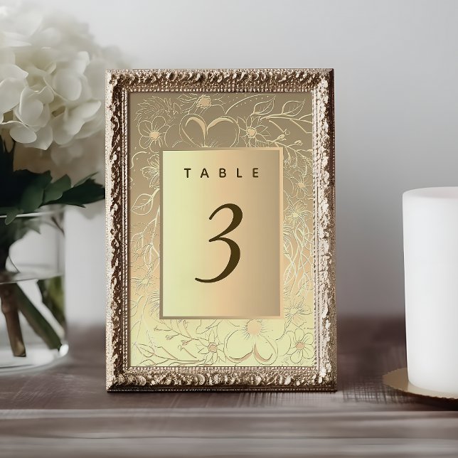 Numéro de table vintage Gold Mariage (Créateur téléchargé)