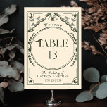 Numéro De Table Vintage Olive Elegant Mariage de Tarot Mystique<br><div class="desc">Design mariage moderne et élégant,  inspiré d'une carte de tarot. Les articles sont imprimés exactement comme ils apparaissent sur votre écran lorsque vous ajoutez au panier,  donc personnalisez et ajoutez chaque numéro de table dont vous avez besoin et ajoutez individuellement à votre panier.</div>