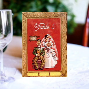 Numéro De Table Vintage Retro Rustic Vieux les années 50 Mariage d