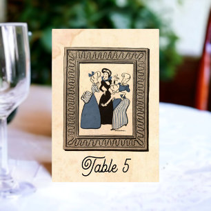 Numéro De Table Vintage Retro Vieux Funny les années 50 Comique Ru