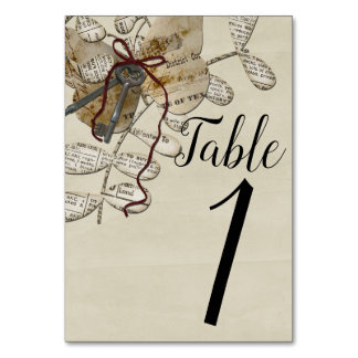 Numéro de table Vintage voyage
