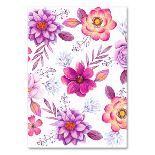 Numéro De Table Violet rose
