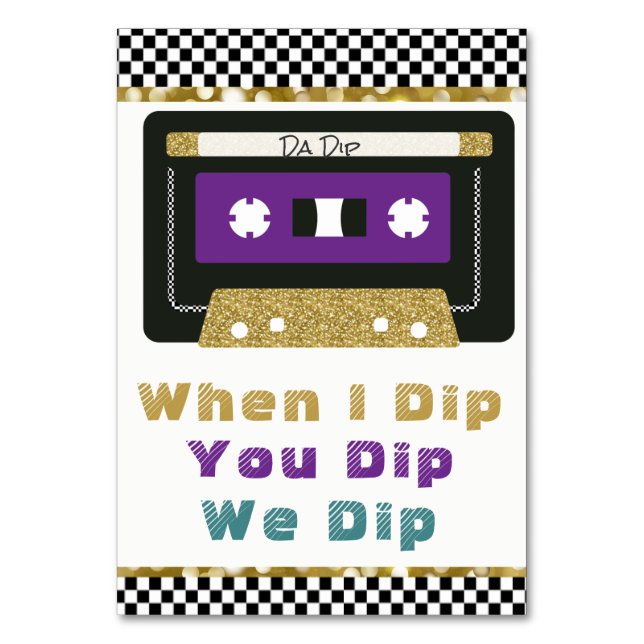 Numéro De Table Violet| Sarcelle | Symbole de plongée de la casett (Par défaut)