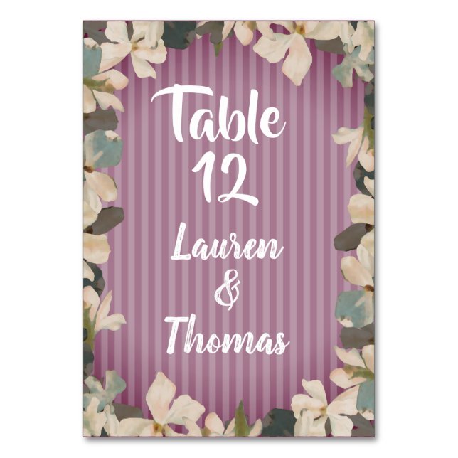 numéro de table Violettes Vintage (Par défaut)