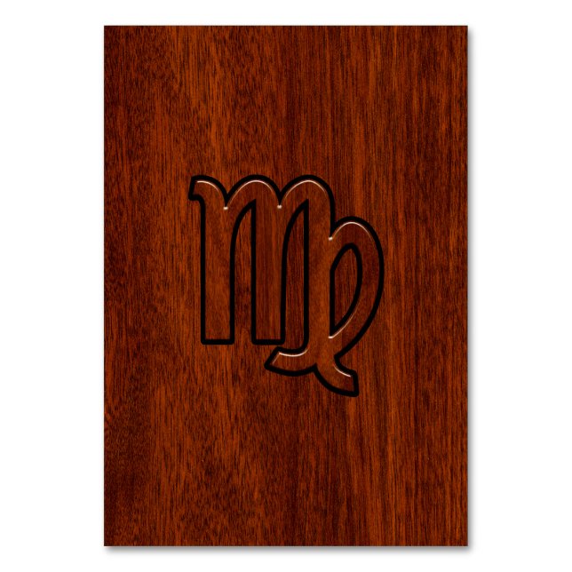 Numéro De Table Virgo Connexion en bois de style acajou (Par défaut)