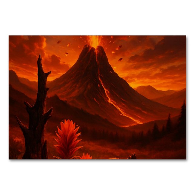 Numéro De Table Volcano Fury - Bold Nature Art (Devant)