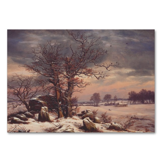 Numéro De Table Vordingborg en hiver par J.C. Dahl Beaux-Arts (Devant)