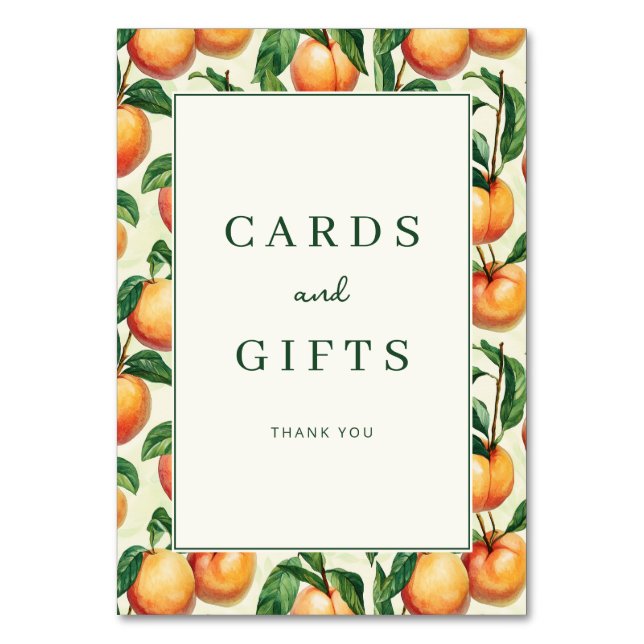 Numéro De Table Warm Peach Illustration Border (Par défaut)