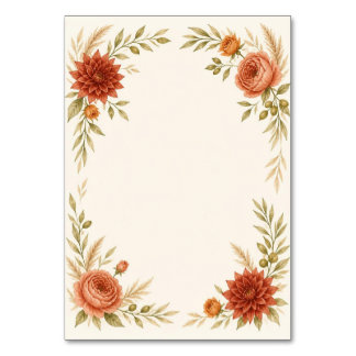 Numéro De Table Watercolor Terracotta Wedding Table Number