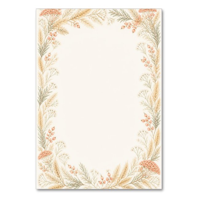 Numéro De Table Watercolor Wildflower Wedding Table Number  (Dos)