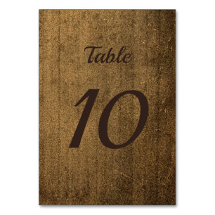 Numéro De Table Western Country Rustic Brown bois grange Vintage