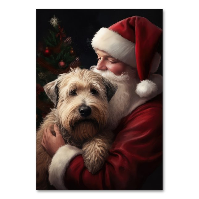 Numéro De Table Wheaton Terrier Avec Noël Festif Du Père Noël (Par défaut)