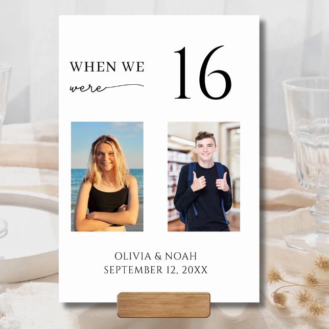 Numéro De Table When We Were Wedding Minimalist Wedding Reception (Créateur téléchargé)