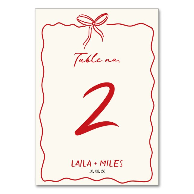 Numéro De Table Whimsical Hand drawn wedding Event  (Par défaut)