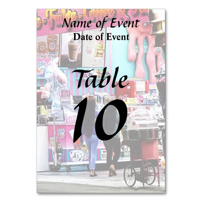 Numéro De Table Wildwood NJ – Confiserie (Dos)