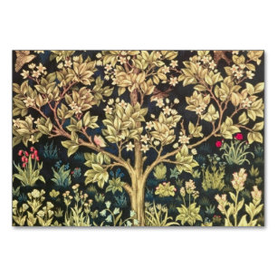 Numéro De Table William Morris Arbre De Vie Vintage Pré-Raphaélite