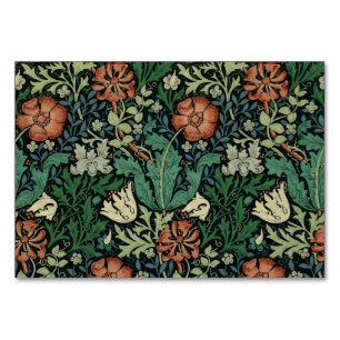 Numéro De Table William Morris Compton Floral Art
