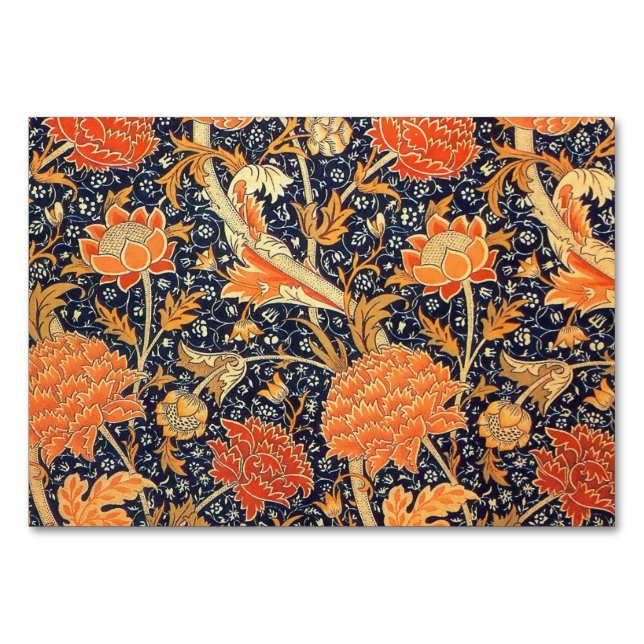 Numéro De Table William Morris Cray Floral Art Nouveau Motif (Devant)
