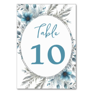 Numéro De Table Winter Wonderland Floral