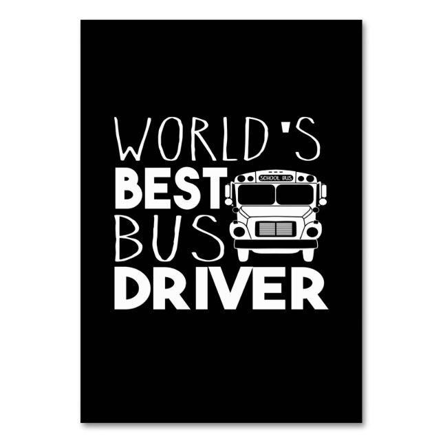 Numéro De Table World's Best Bus Driver (Par défaut)