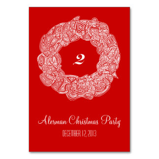 Numéro De Table Wreath de Noël