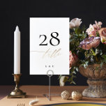 Numéro De Table Yellow Gold Calligraphy Modern Wedding<br><div class="desc">Yellow Gold Calligraphy Modern Wedding Table Number - modern and impressive - part of a collection</div>
