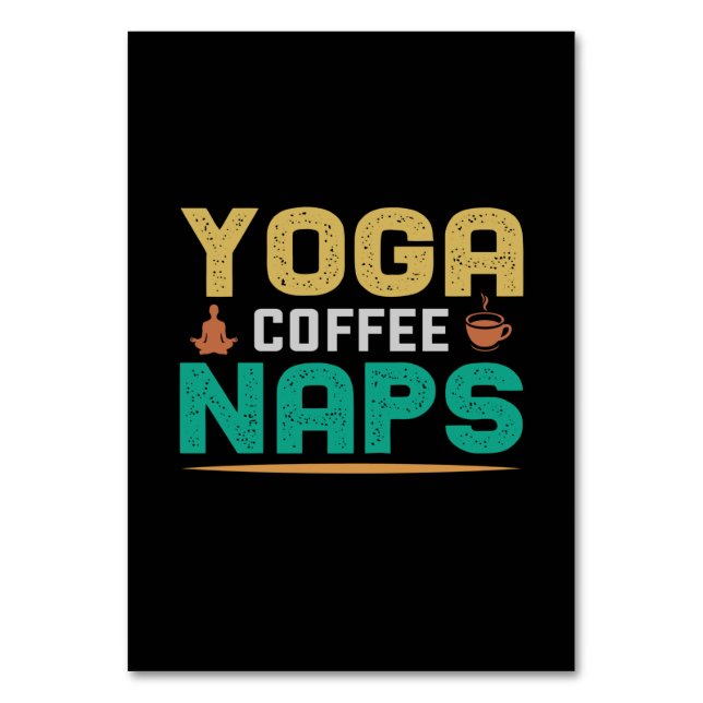 Numéro De Table Yoga Lover | Yoga Café Naps (Par défaut)