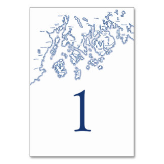 Numéro de tableau avec carte de la baie Penobscot