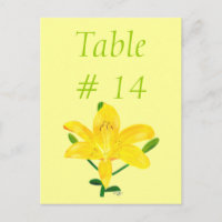 Numéro de tableau cartes postales, Lys jaunes