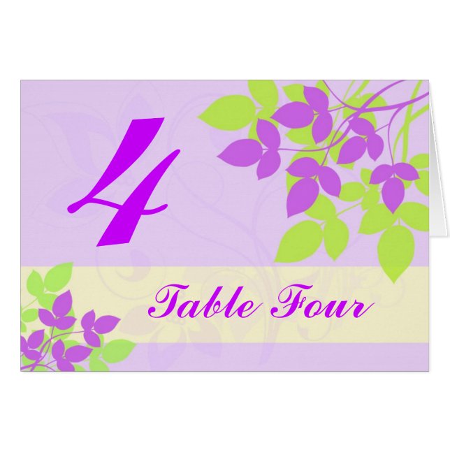 Numéro de tableau - Flurry floral - Lavande et cha (Devant Horizontal)