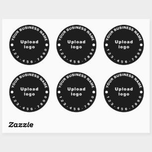 Numéro de téléphone d'affaires sur Sticker rond no