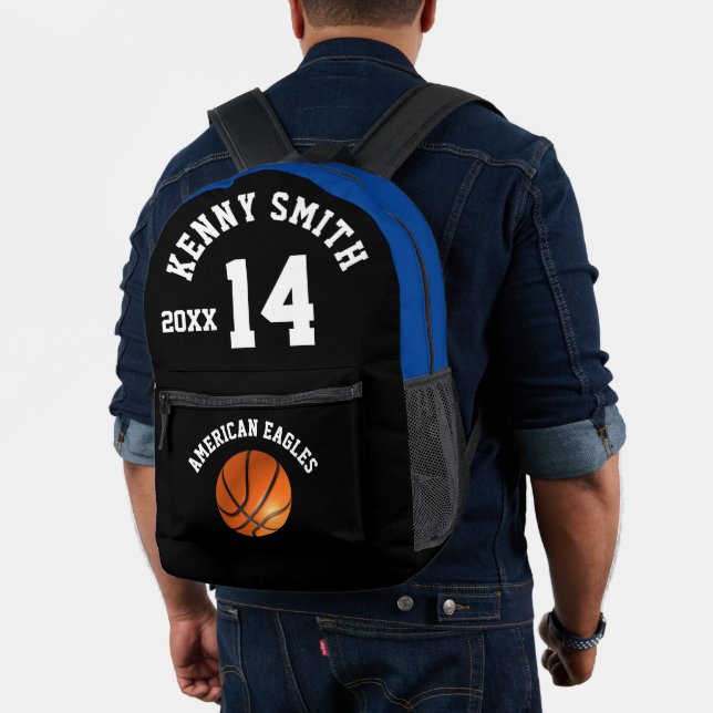 Numéro d'équipe de nom de sac de basket-ball perso (Insitu (Modèle))