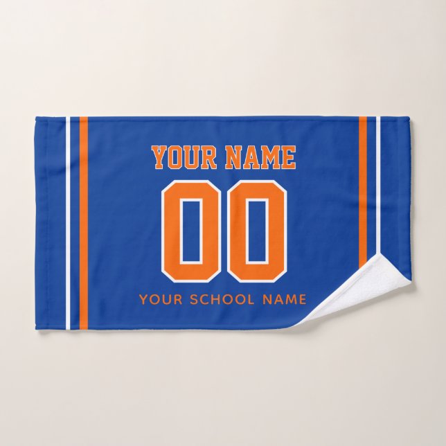 Numéro et nom de maillot personnalisé de softball, (Serviette à main)