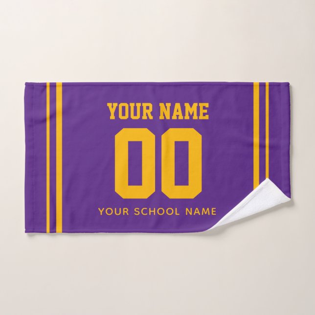 Numéro et nom de maillot personnalisé de softball, (Serviette à main)