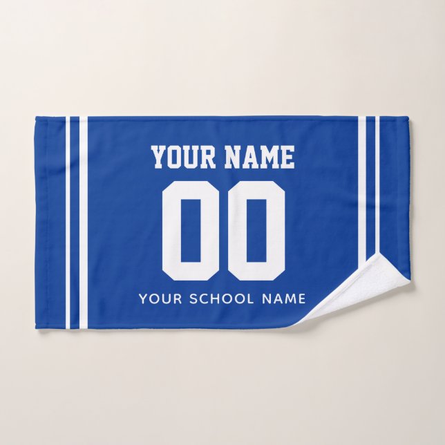 Numéro et nom de maillot personnalisé de softball, (Serviette à main)
