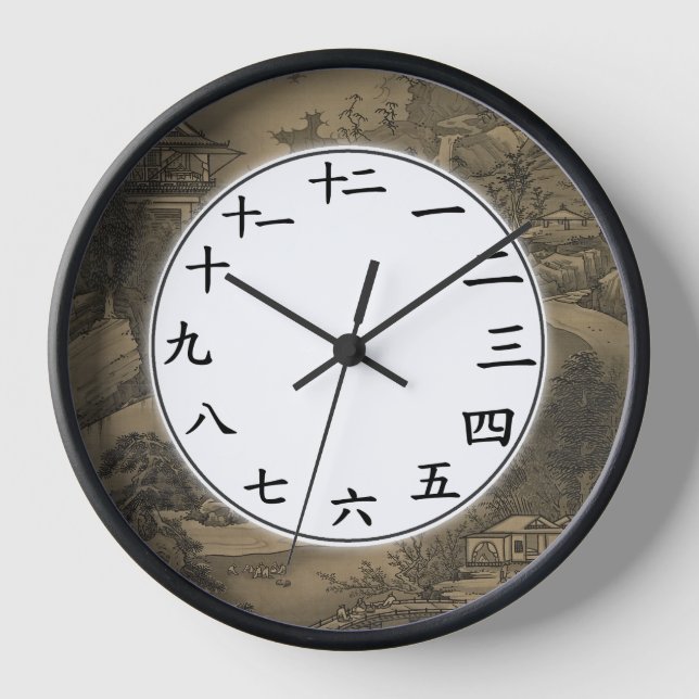 Numéro japonais Horloge sombre Vintage (Recto)