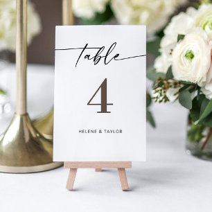 Numéro minimaliste de table moderne