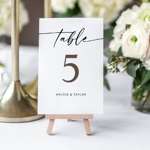 Numéro minimaliste de table moderne
