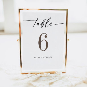 Numéro minimaliste de table moderne