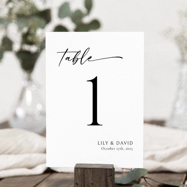 Numéro minimaliste de table moderne (Créateur téléchargé)