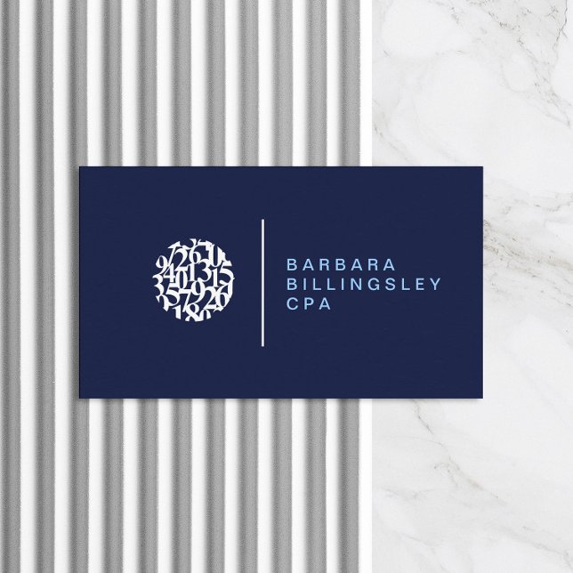Numéro moderne Logo II Carte de visite comptable (Créateur téléchargé)
