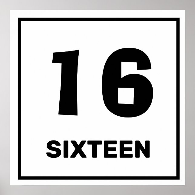Numéro noir seize Poster (Devant)