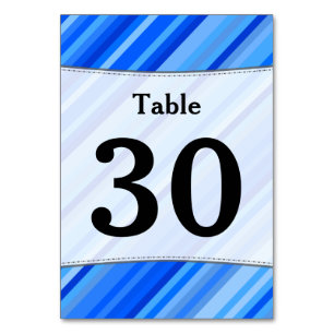 Numéro personnalisé ; bandes de la carte de table