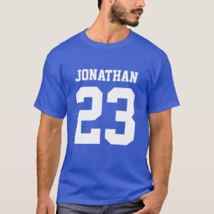 Numéro personnalisé Hommes Sport Jersey T-shirt