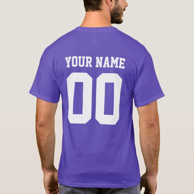 Numéro personnalisé T-shirt de football masculin (Dos)