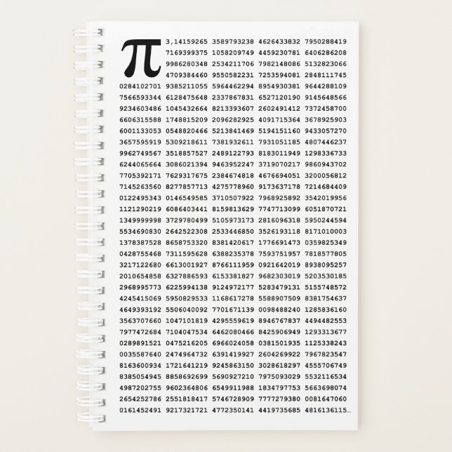 Numéro Pi 1000 Premiers Chiffres | Symbole mathéma (Devant)