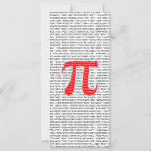 Numéro rouge d'origine pi jour symbole mathématiqu