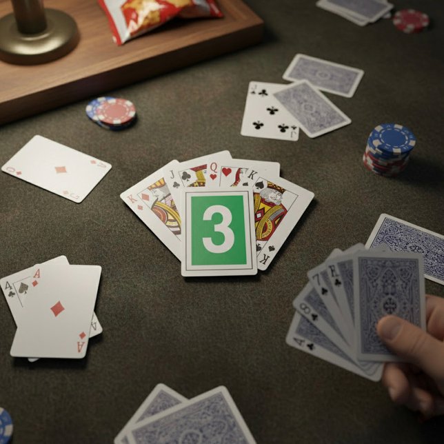 Numéro Trois Cartes à Jouer (Créateur téléchargé)