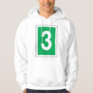 Numéro Trois Sweat - shirt à capuche Blanc Et Vert