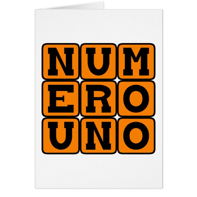 Numéro Un, Number One en espagnol (Devant)